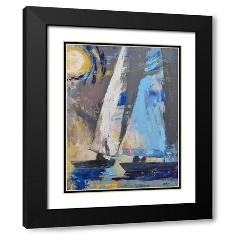 Blue Breeze Dynamics Black Modern Wood Framed Art Print with Double Matting by Forst, Beth A.