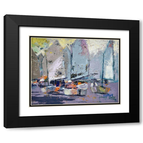 Lemon Snickety Black Modern Wood Framed Art Print with Double Matting by Forst, Beth A.
