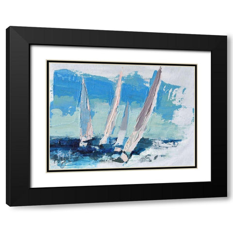 Wind Power Black Modern Wood Framed Art Print with Double Matting by Forst, Beth A.
