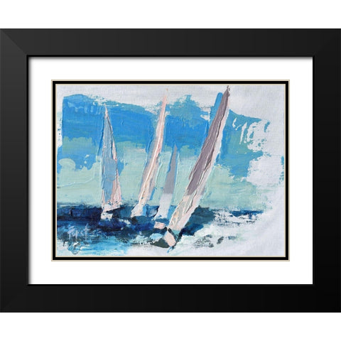 Wind Power Black Modern Wood Framed Art Print with Double Matting by Forst, Beth A.