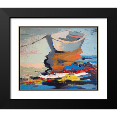Boathouse Rebel Black Modern Wood Framed Art Print with Double Matting by Forst, Beth A.