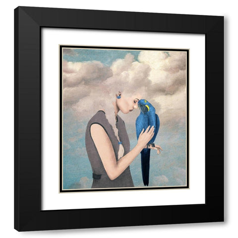 You Are Safe With Me Black Modern Wood Framed Art Print with Double Matting by Flores, Paula Belle