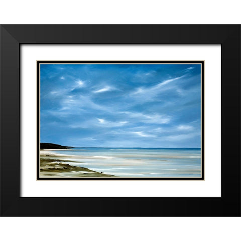 Outgoing Tide Black Modern Wood Framed Art Print with Double Matting by Fleury, Rick