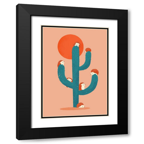 Prickly Black Modern Wood Framed Art Print with Double Matting by Fleck, Jay