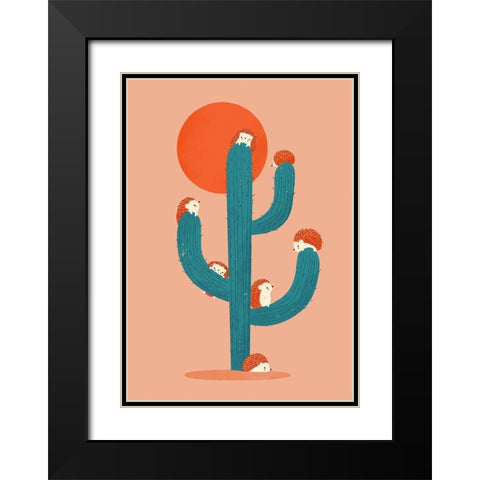 Prickly Black Modern Wood Framed Art Print with Double Matting by Fleck, Jay