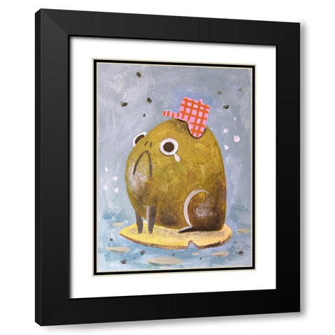 Gloomy Louie Black Modern Wood Framed Art Print with Double Matting by Filiuta, Robert