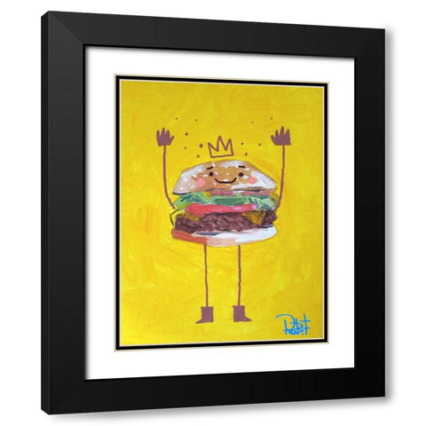 Happy Meal Black Modern Wood Framed Art Print with Double Matting by Filiuta, Robert