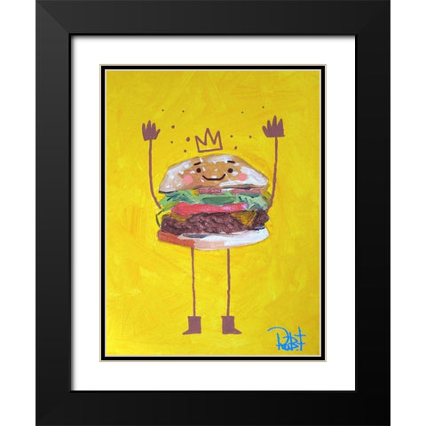 Happy Meal Black Modern Wood Framed Art Print with Double Matting by Filiuta, Robert