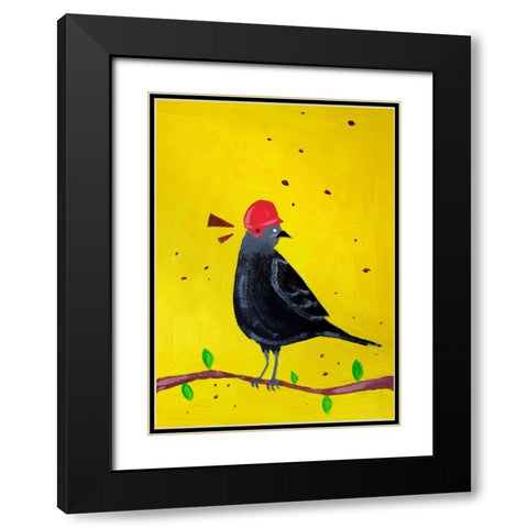 Messenger Bird No. 2 Black Modern Wood Framed Art Print with Double Matting by Filiuta, Robert