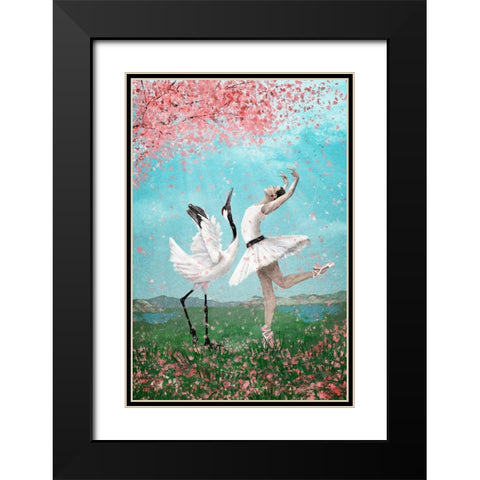 Dance Like No Other Black Modern Wood Framed Art Print with Double Matting by Flores, Paula Belle