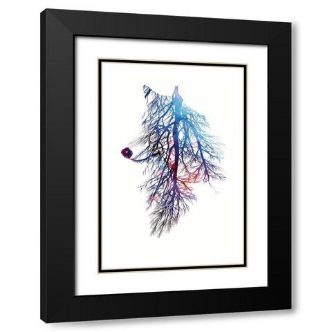 My Roots Black Modern Wood Framed Art Print with Double Matting by Farkas, Robert