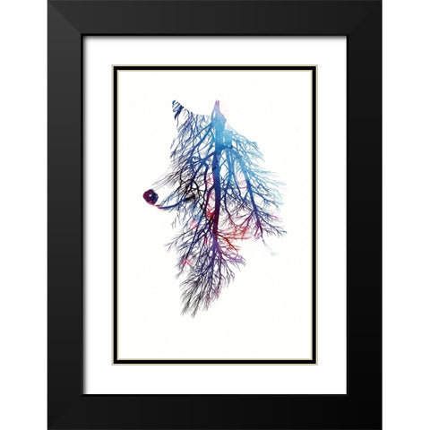 My Roots Black Modern Wood Framed Art Print with Double Matting by Farkas, Robert