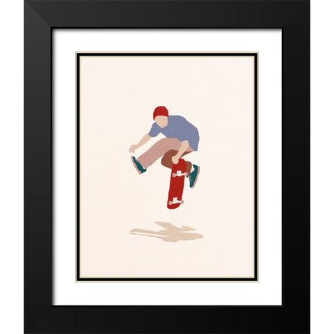 Skate Airwalk Black Modern Wood Framed Art Print with Double Matting by Farkas, Robert
