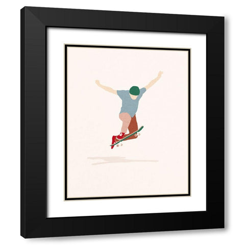 Skate Non-Comply Black Modern Wood Framed Art Print with Double Matting by Farkas, Robert