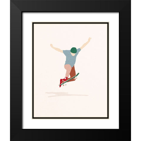 Skate Non-Comply Black Modern Wood Framed Art Print with Double Matting by Farkas, Robert