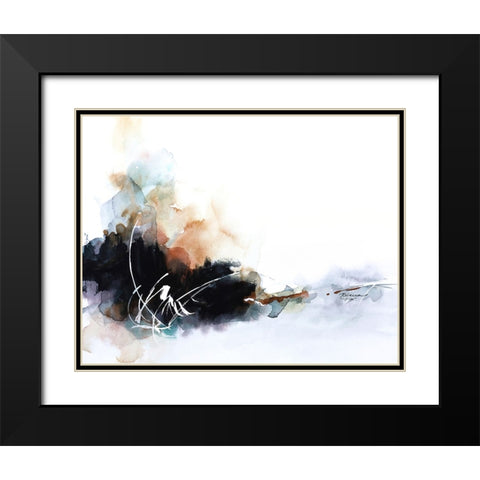 Flash of White Black Modern Wood Framed Art Print with Double Matting by Fox, Rebecca