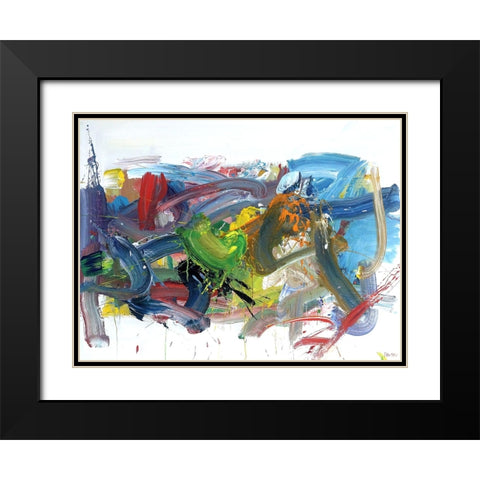 Harmony Of Nature Black Modern Wood Framed Art Print with Double Matting by Fai, Fong