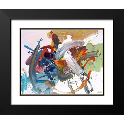 Time Has Wings Black Modern Wood Framed Art Print with Double Matting by Fai, Fong