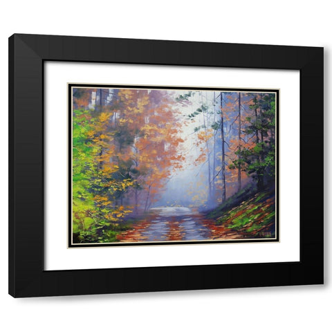 Autumn Forest Black Modern Wood Framed Art Print with Double Matting by Gercken, Graham