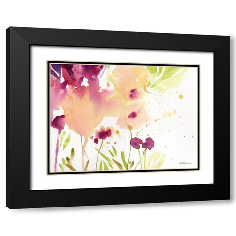 Maroon Black Modern Wood Framed Art Print with Double Matting by Golden, Sheila