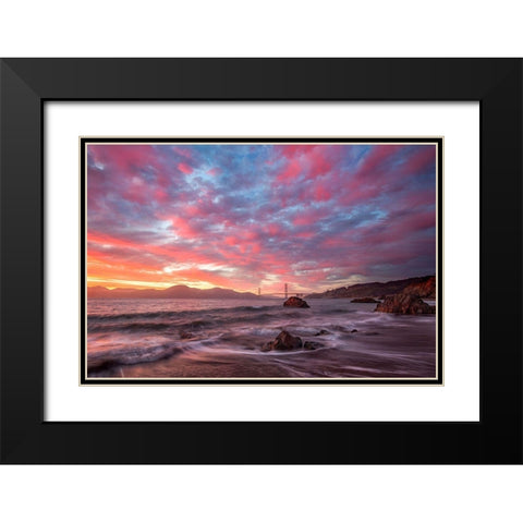 Memorable Black Modern Wood Framed Art Print with Double Matting by Gordon, Dave