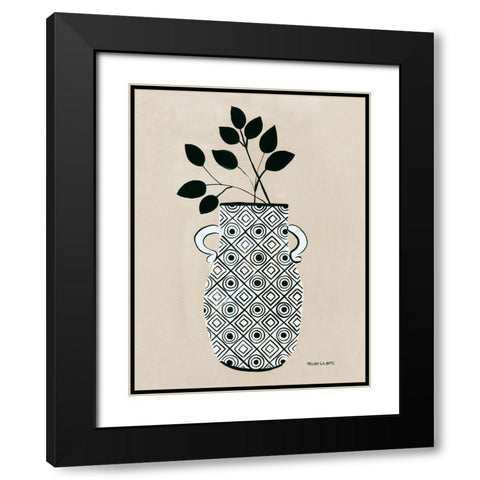 Luna Vase Black Modern Wood Framed Art Print with Double Matting by Galante, Megan