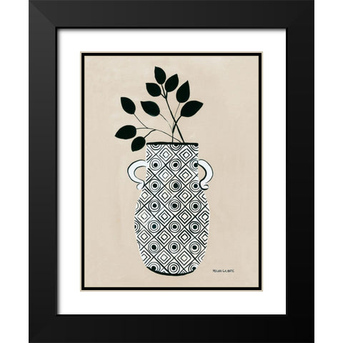Luna Vase Black Modern Wood Framed Art Print with Double Matting by Galante, Megan