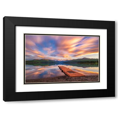Alaska Lodge Black Modern Wood Framed Art Print with Double Matting by Getty, Bruce