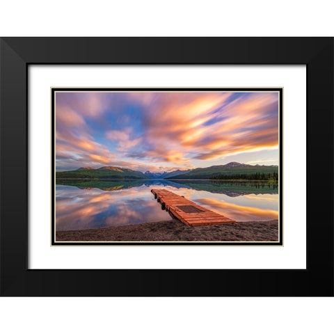 Alaska Lodge Black Modern Wood Framed Art Print with Double Matting by Getty, Bruce