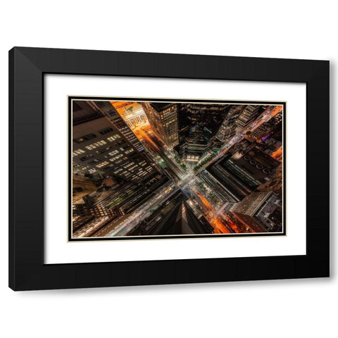 Grand Central New York Black Modern Wood Framed Art Print with Double Matting by Getty, Bruce