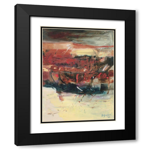Voyage No. 2 Black Modern Wood Framed Art Print with Double Matting by Gocan, Simona