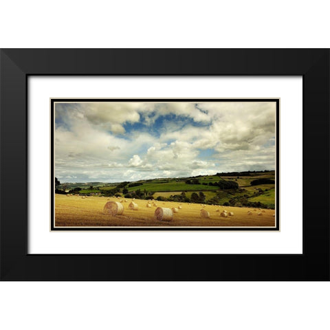 Summer Time Black Modern Wood Framed Art Print with Double Matting by Goncalves, Adelino