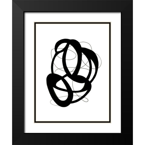 Continuum Black Modern Wood Framed Art Print with Double Matting by Greenberg, Ilana