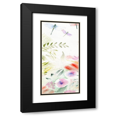 Flight of the Dragonfly #1 Black Modern Wood Framed Art Print with Double Matting by Golden, Sheila