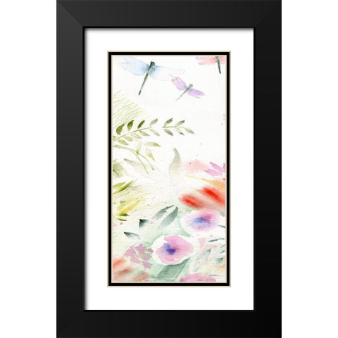 Flight of the Dragonfly #1 Black Modern Wood Framed Art Print with Double Matting by Golden, Sheila