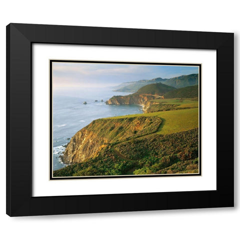 Bixby Bridge Black Modern Wood Framed Art Print with Double Matting by Gavrilis, John