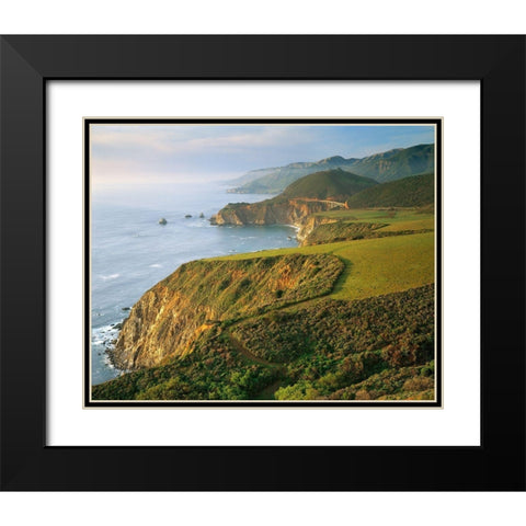 Bixby Bridge Black Modern Wood Framed Art Print with Double Matting by Gavrilis, John