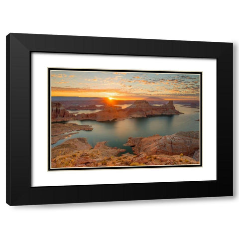 Gunsight Sunrise Black Modern Wood Framed Art Print with Double Matting by Gavrilis, John