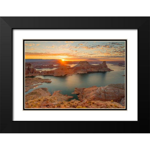 Gunsight Sunrise Black Modern Wood Framed Art Print with Double Matting by Gavrilis, John