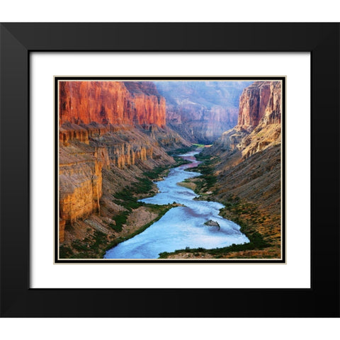 Mile 52 Colorado River Black Modern Wood Framed Art Print with Double Matting by Gavrilis, John