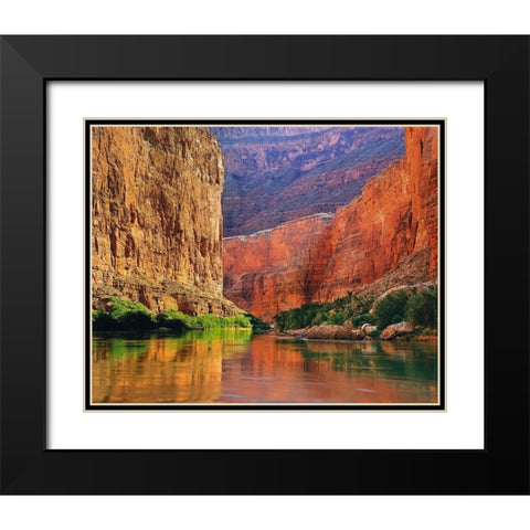 Red Wall Gorge Black Modern Wood Framed Art Print with Double Matting by Gavrilis, John