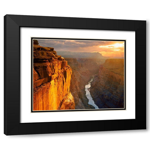 Toroweap Sunrise Black Modern Wood Framed Art Print with Double Matting by Gavrilis, John