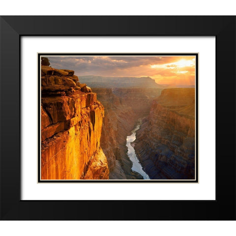 Toroweap Sunrise Black Modern Wood Framed Art Print with Double Matting by Gavrilis, John