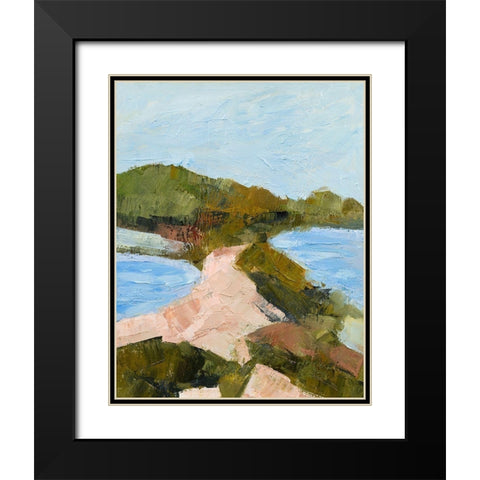 Edge of the Ocean Black Modern Wood Framed Art Print with Double Matting by Gordon, Toby
