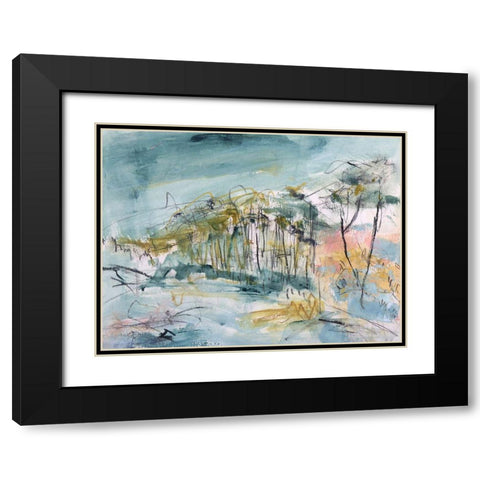 Black Sands on The Road From Haast Black Modern Wood Framed Art Print with Double Matting by Gordon, Ann