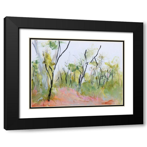 Loop Trail Through Swamp Oak Woodland Black Modern Wood Framed Art Print with Double Matting by Gordon, Ann
