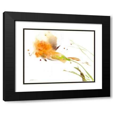 Ochre Opening Black Modern Wood Framed Art Print with Double Matting by Golden, Sheila