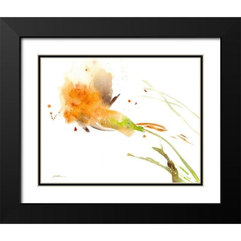 Ochre Opening Black Modern Wood Framed Art Print with Double Matting by Golden, Sheila
