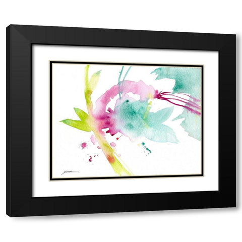 Spring Forth Black Modern Wood Framed Art Print with Double Matting by Golden, Sheila