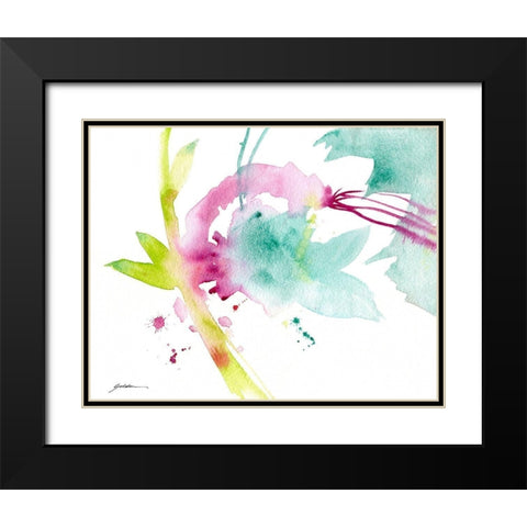 Spring Forth Black Modern Wood Framed Art Print with Double Matting by Golden, Sheila